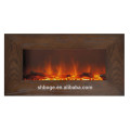 wall mounted antique wood electric fireplace